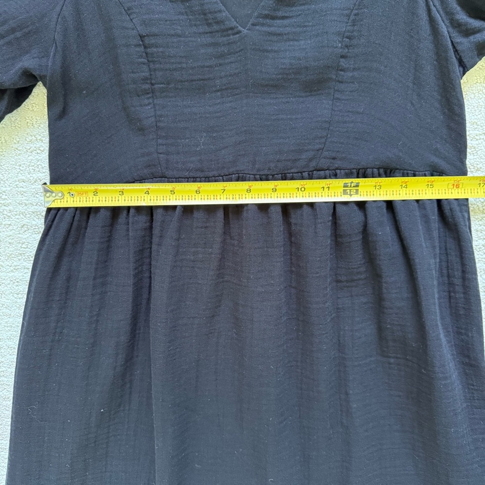 OLD NAVY | Black Gauze Swing Dress Sz XS - Picture 5 of 6